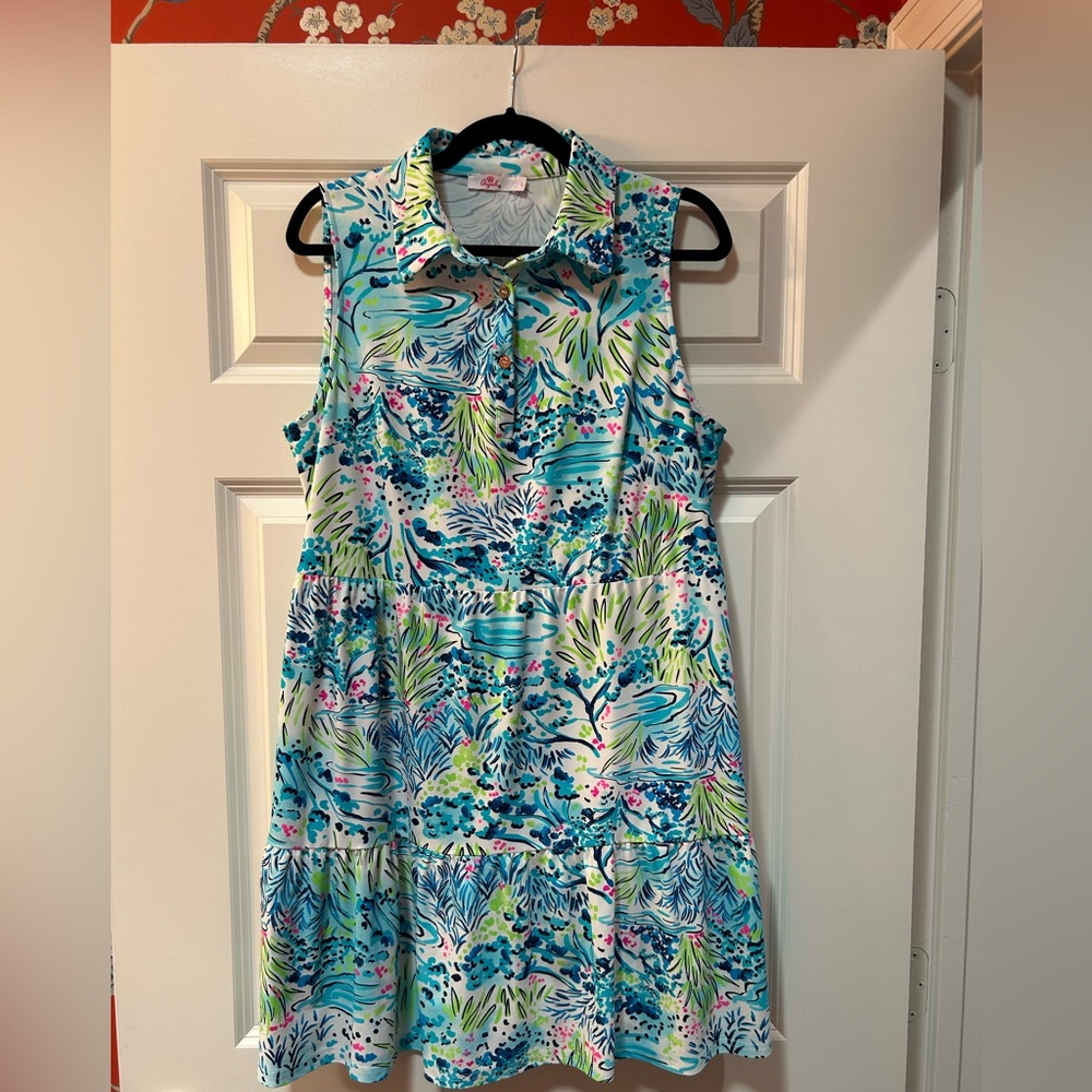 Aryeh colorful sporty mini dress.  Size L. Rarely worn.